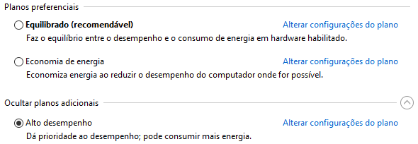 1. Plano preferenciais