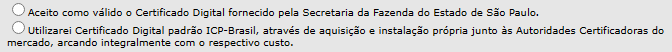 5. Seleção de uso do certificado