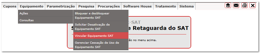 2.2.3.2. Vincular o SAT ao CNPJ