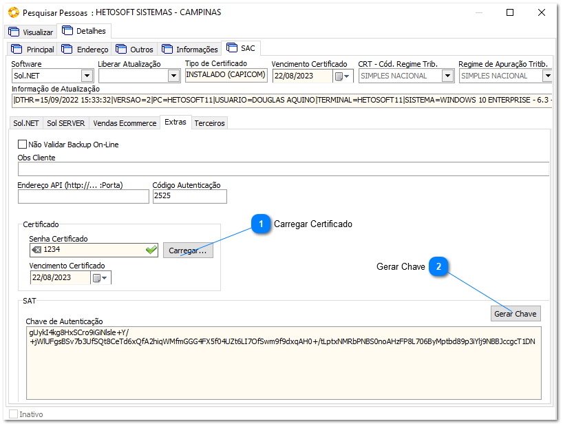 2.2.3.3. Vincular o SAT ao ERP Sol.NET